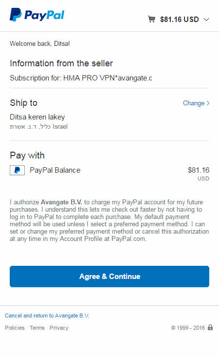 paypal signup for hide my ass vpn