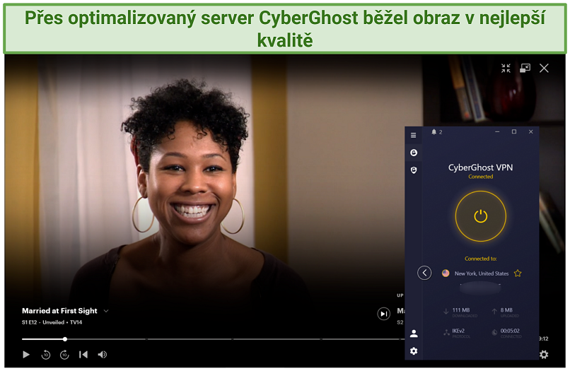 Unblocking Hulu with CyberGhost's optimized server