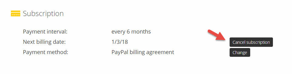cyberghost pro cancel recurring payments