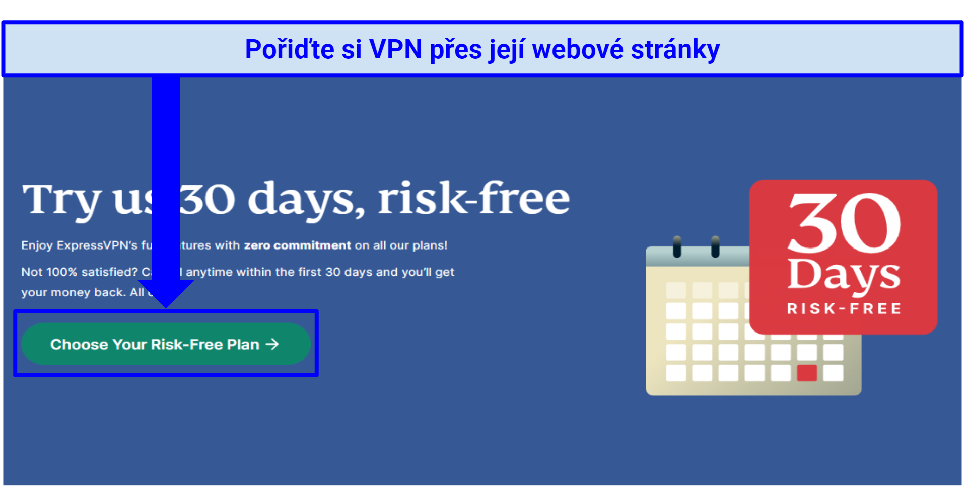 Screenshot of ExpressVPN's website sign-up