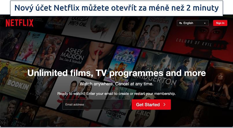 The screenshot showing how to subscribe to Netflix online