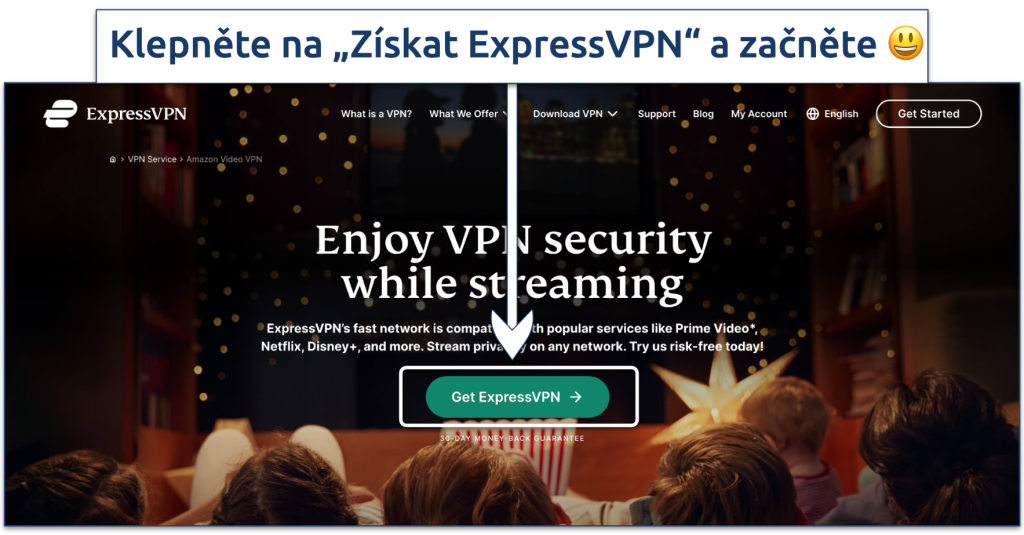 Screenshot of ExpressVPN's Disney+ landing page