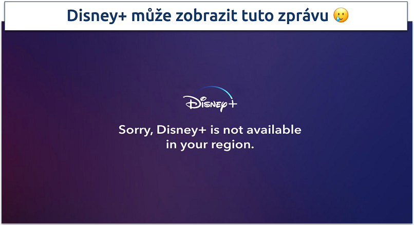 Screenshot of Disney+ error message